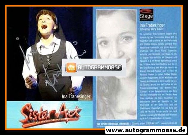 Autogramm Musical | Ina TRABESINGER | 2010er "Sister Act"