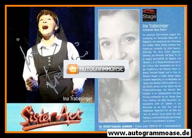 Autogramm Musical | Ina TRABESINGER | 2010er "Sister Act" (Spielszene Color)