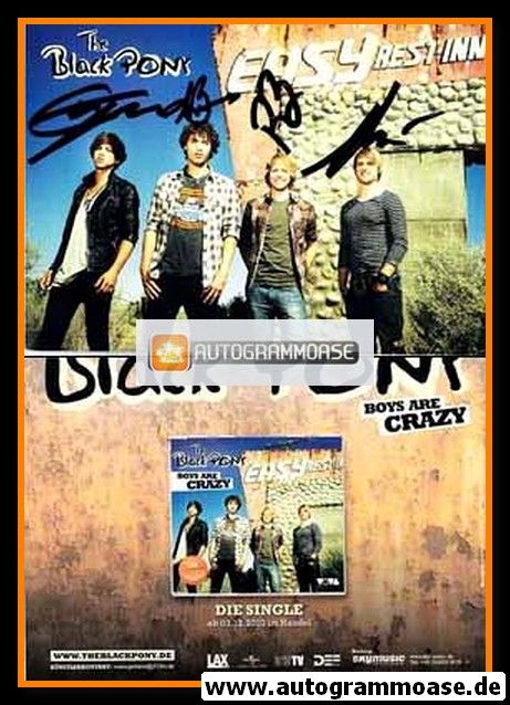 Autogramme Rock | THE BLACK PONY | 2010 "Boys Are Crazy"