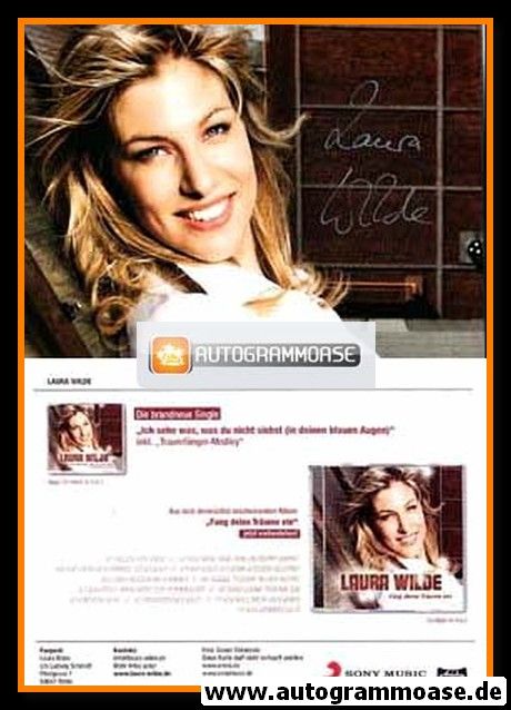 Autogramm Schlager | Laura WILDE | 2011 "Fang Deine Träume Ein" (Sony)