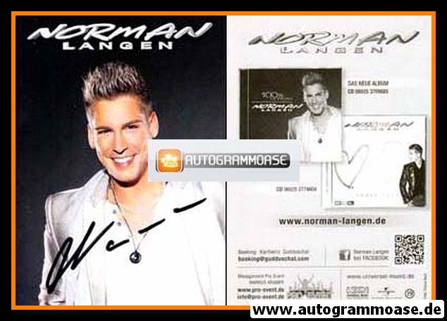 Autogramm Schlager | Norman LANGEN | 2013 "100% Norman" (Koch)