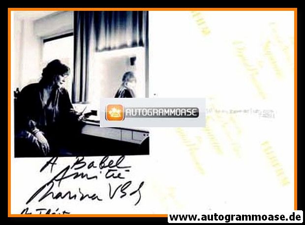 Autogramm Film (Frankreich) | Marina VLADY | 1990er Foto (Portrait SW)