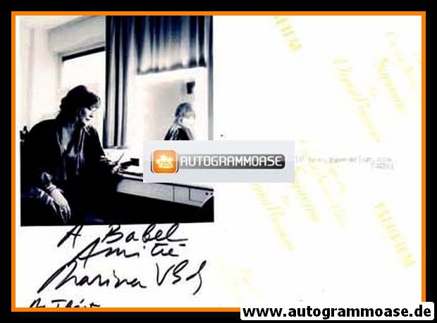 Autogramm Film (FR) | Marina VLADY | 1990er Foto (Portrait SW)