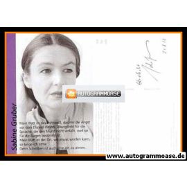 Autogramm Literatur | Sabine GRUBER | 2010er (Portrait SW)