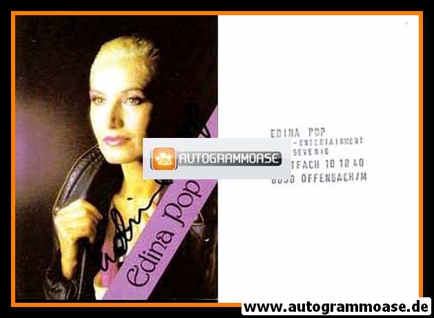 Autogramm Schlager | Edina POP | 1980er (Portrait Color)