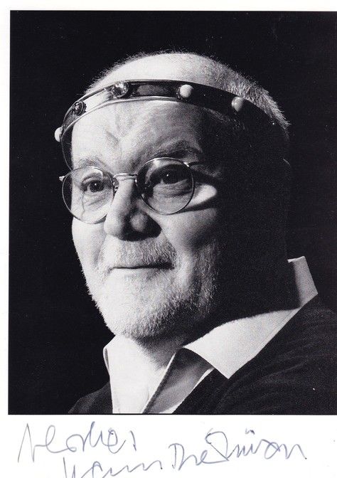 Autogramm Kabarett | Hanns Dieter HÜSCH | 1990er (Portrait SW) Schinner