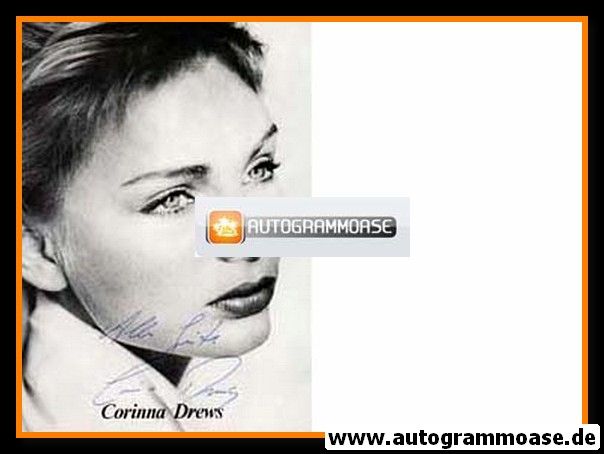 Autogramm Schauspieler | Corinna DREWS | 1990er (Portrait SW)
