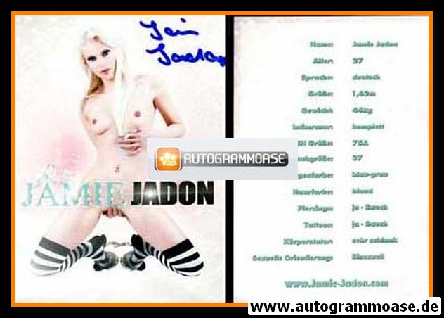 Autogramm Erotik | JAMIE JADON | 2010er (Portrait Color)