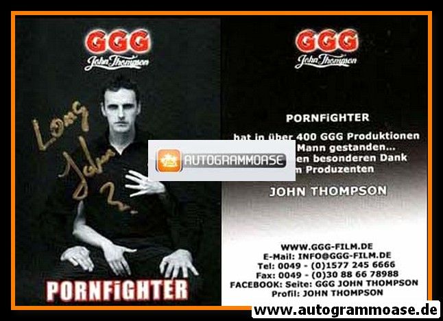 Autogramm Erotik | LONG JOHN | 2010er (Pornfighter GGG)