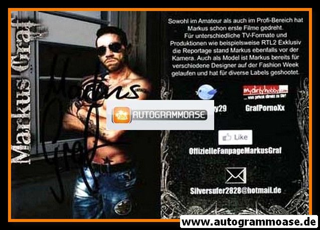 Autogramm Erotik | MARKUS GRAF | 2010er (Portrait Color) 