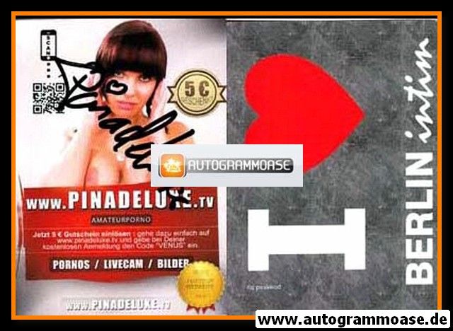 Autogramm Erotik | PINA DELUXE | 2010er (Berlin Intim)