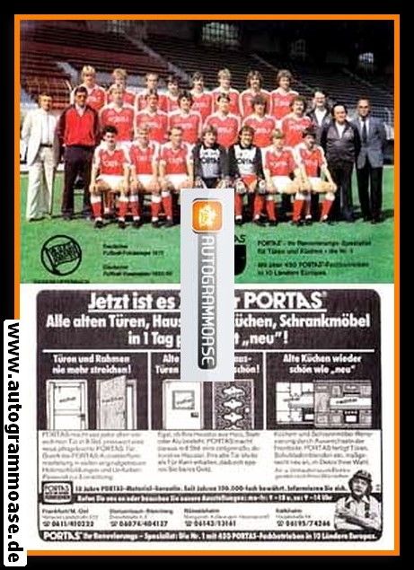 Mannschaftskarte Fussball | Kickers Offenbach | 1983 Portas (1)