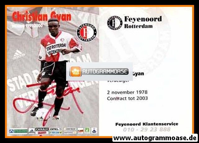 Autogramm Fussball | Feyenoord Rotterdam | 1999 | Christian GYAN