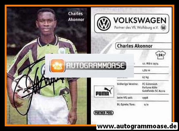 Autogramm Fussball | VfL Wolfsburg | 1998 | Charles AKONNOR