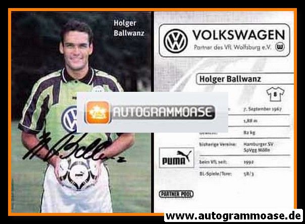 Autogramm Fussball | VfL Wolfsburg | 1998 | Holger BALLWANZ