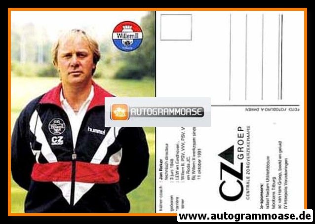 Autogrammkarte Fussball | Willem II Tilburg | 1994 | Jan REKER