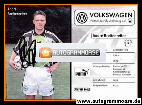 Autogramm Fussball | VfL Wolfsburg | 1998 | Andre BREITENREITER