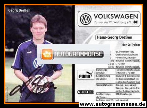 Autogramm Fussball | VfL Wolfsburg | 1998 | Hans-Georg DRESSEN