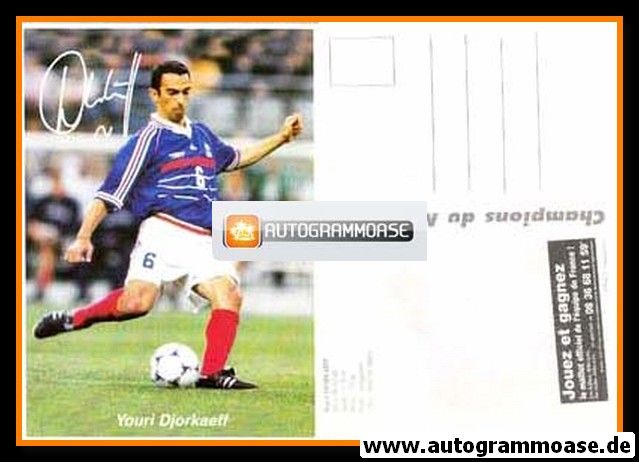 Autogramm Fussball | Frankreich | 1998 Druck | Youri DJORKAEFF
