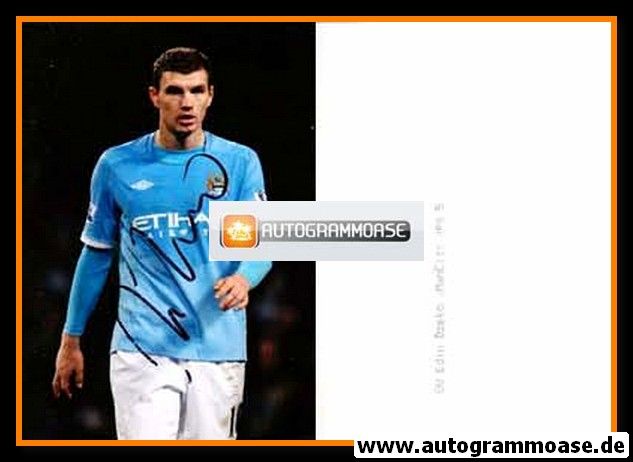 Autogramm Fussball | Manchester City | 2011 Foto | Edin DZEKO (Portrait Color)
