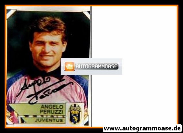 Autogramm Fussball | Juventus Turin | 1990er Foto | Angelo PERUZZI (Portrait Color) 2