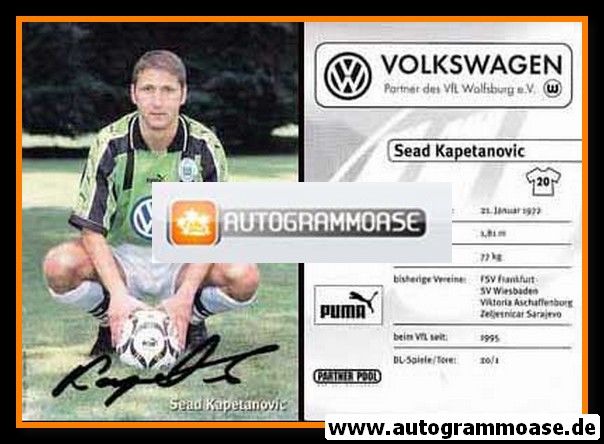 Autogramm Fussball | VfL Wolfsburg | 1998 | Sead KAPETANOVIC