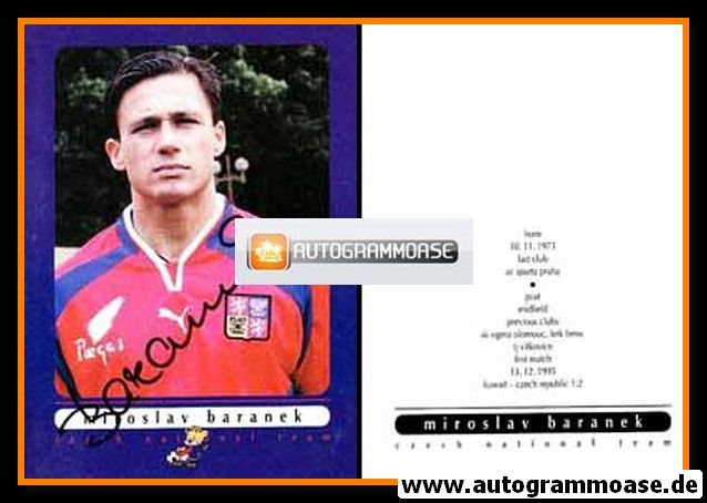 Autogramm Fussball | Tschechien | 1990er Paegas | Miroslav BARANEK