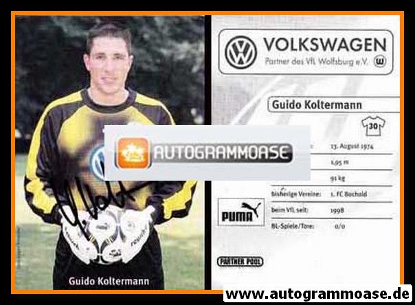 Autogramm Fussball | VfL Wolfsburg | 1998 | Guido KOLTERMANN