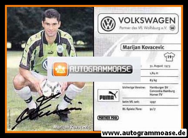 Autogramm Fussball | VfL Wolfsburg | 1998 | Marijan KOVACEVIC