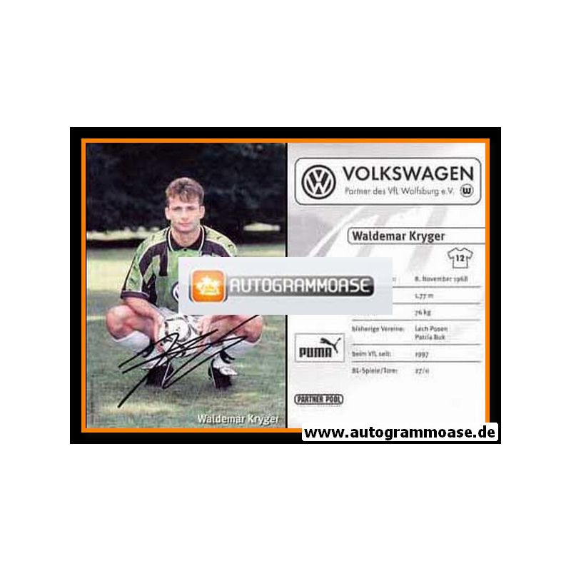 Waldemar Kryger Autogrammkarte VFL Wolfsburg 1997-98 Original A 192447 