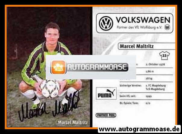 Autogramm Fussball | VfL Wolfsburg | 1998 | Marcel MALTRITZ