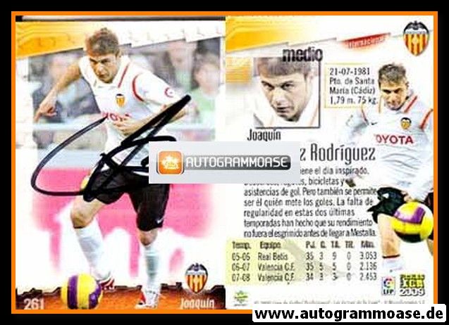 Autogramm Fussball | FC Valencia | 2008 Sabi | JOAQUIN 