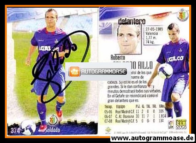Autogramm Fussball | FC Getafe | 2008 Sabi | Roberto SOLDADO