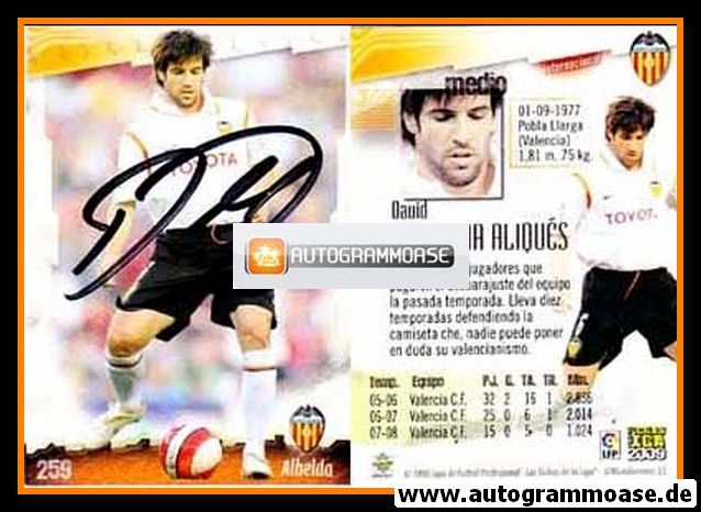 Autogramm Fussball | FC Valencia | 2008 Sabi | David ALBELDA