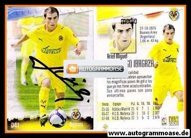 Autogramm Fussball | Villareal CF | 2008 Sabi | Ariel IBAGAZA
