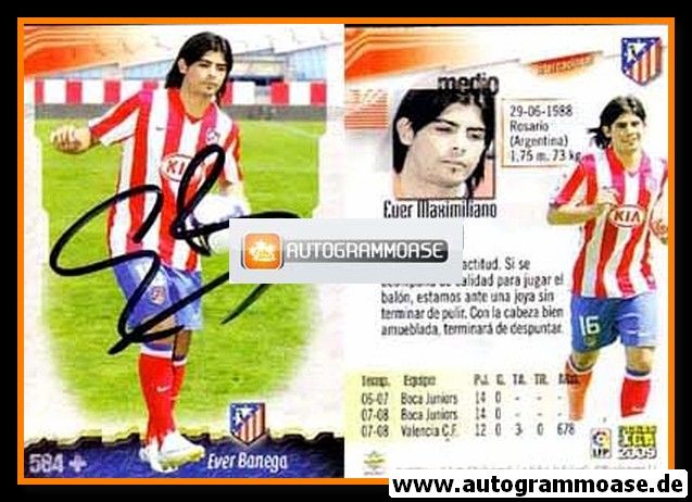 Autogramm Fussball | Atletico Madrid | 2008 Sabi | Ever BANEGA