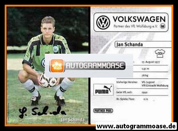Autogramm Fussball | VfL Wolfsburg | 1998 | Jan SCHANDA (Profil)