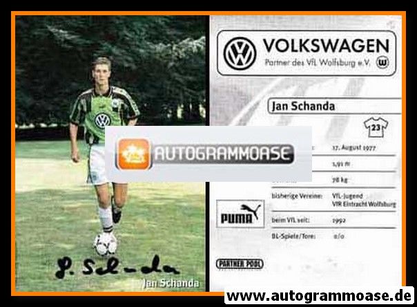 Autogramm Fussball | VfL Wolfsburg | 1998 | Jan SCHANDA (Spielszene)