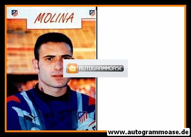 Autogramm Fussball | Atletico Madrid | 1996 Foto | Jose Francisco MOLINA (Portrait Color)