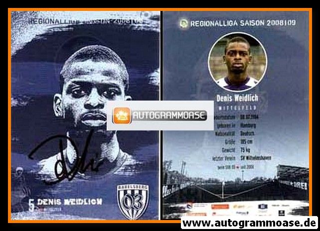 Autogramm Fussball | SV Babelsberg 03 | 2008 | Denis WEIDLICH