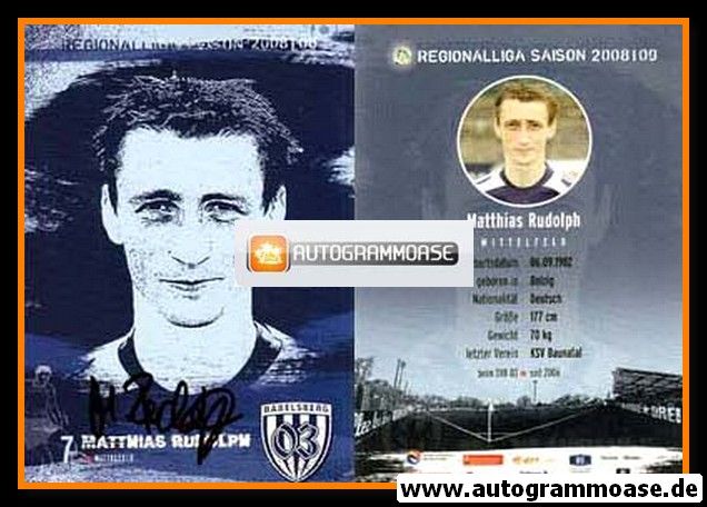 Autogramm Fussball | SV Babelsberg 03 | 2008 | Matthias RUDOLPH