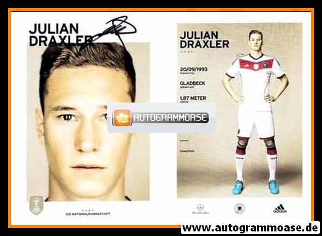 Autogramm Fussball | DFB | 2014 Adidas | Julian DRAXLER (4 Sterne)