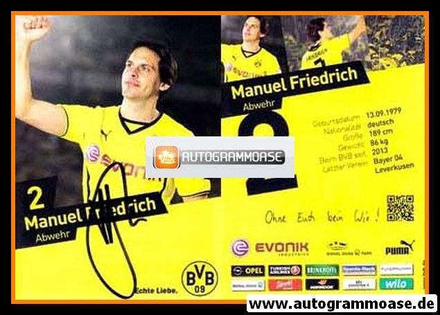 Autogramm Fussball | Borussia Dortmund | 2014 | Manuel FRIEDRICH