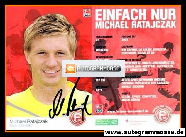 Autogramm Fussball | Fortuna Düsseldorf | 2009 | Michael RATAJCZAK