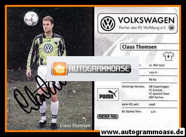 Autogramm Fussball | VfL Wolfsburg | 1998 | Claus THOMSEN (Spielszene)