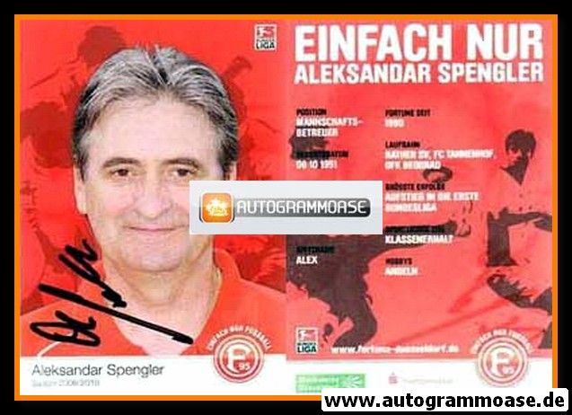 Autogramm Fussball | Fortuna Düsseldorf | 2009 | Aleksandar SPENGLER