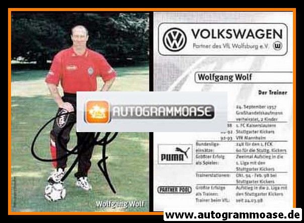 Autogramm Fussball | VfL Wolfsburg | 1998 | Wolfgang WOLF