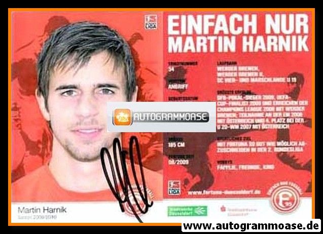 Autogramm Fussball | Fortuna Düsseldorf | 2009 | Martin HARNIK