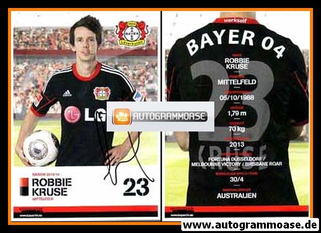 Autogramm Fussball | Bayer Leverkusen | 2013 | Robbie KRUSE