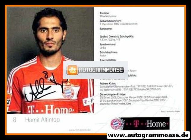 Autogramm Fussball | FC Bayern München | 2008 Mini Druck | Hamit ALTINTOP